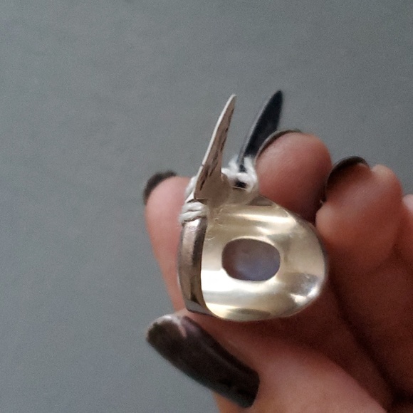 SG's Rainbow Moon Stone Ring made in India - Picture 6 of 16